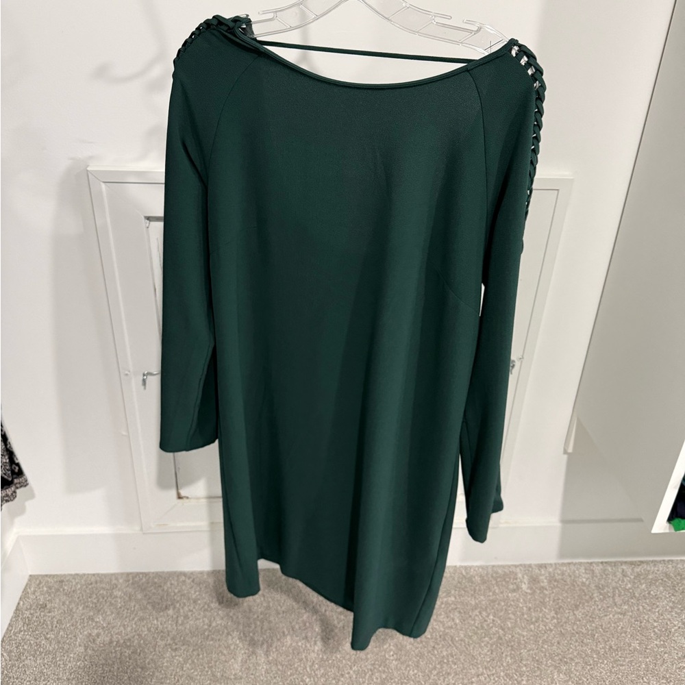 Felicity & Coco Dark Green Long Sleeve Dress